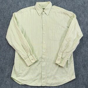 Ermenegildo Zegna Shirt Mens Large Plaid Button Down Long Sleeve Made in‎ Italy